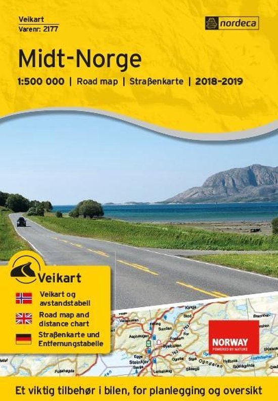 Nordeca Wegenkaart-Straßenkart-Roadmap-Veikart Midt-Norge 1 ... - cover