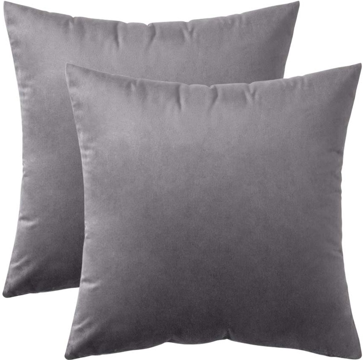 Ibenzoa Set van 2 Luxe Fluwelen Kussenslopen Voor Stijlvolle Interieurdecoratie grijs
