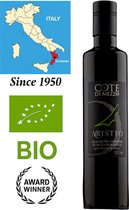 Aristeo Prijswinnende Biologische Extra Vierge Olijfolie – 500 ml – Nieuwe Oogst – 100% Italiaans – Eerste Koude Persing – Lage Zuurgraad – Voor Warm & Koud Gebruik – Rijk aan Antioxidanten – Glazen Fles met Schenktuit – Calabrië – Goede Keuze!