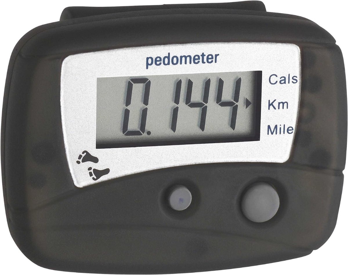 Zavira® Stappenteller - Activity tracker - Pedometer - Kunststof - Zwart