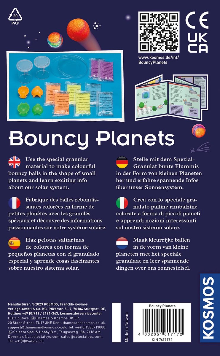 KOSMOS Bouncy Planets - Experimenteerset - Maak Je Eigen Stuiterballen in Planeetvorm - Creëer Mars, Jupiter, Venus en Saturnus - STEM Speelgoed - Vanaf 8 Jaar — afbeelding 2