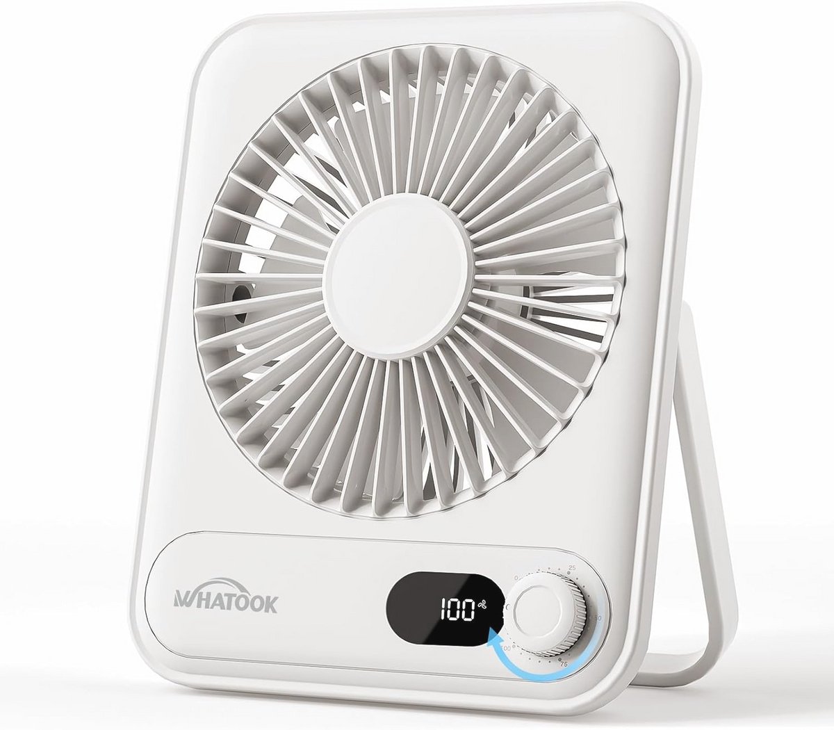 Draagbare USB Tafelventilator met Traploze Snelheidsregeling – Stil en Veilig voor Thuis en Kantoor