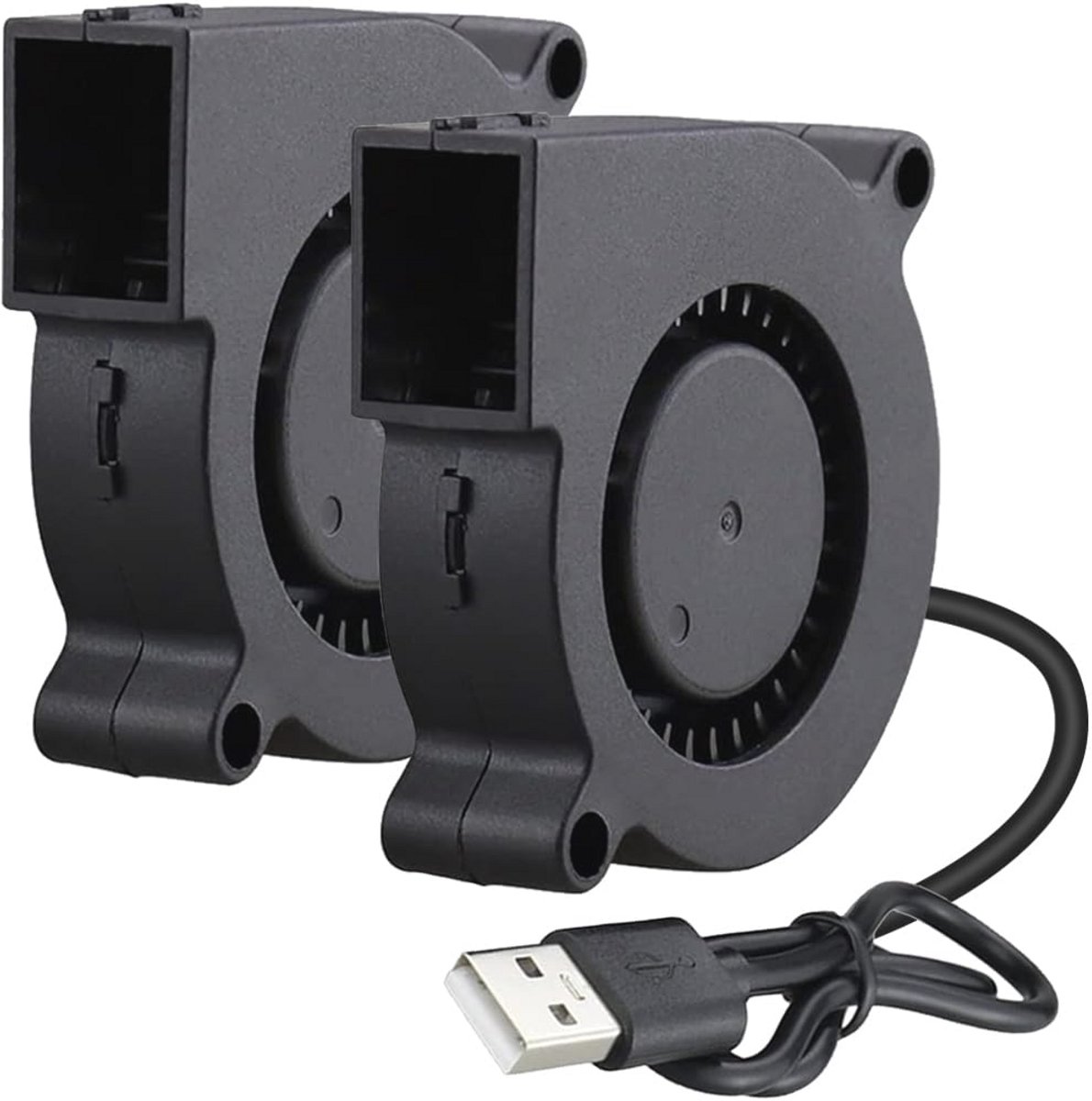 USB Turbineventilator 75 mm x 30 mm - Borstelloze Ventilator voor Computerbehuizing (2 stuks)