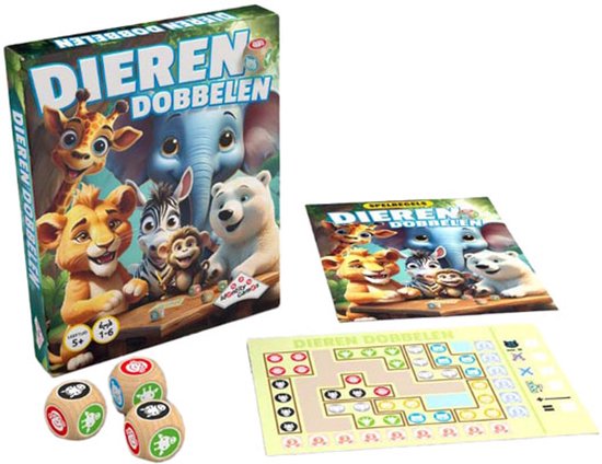 Dieren Dobbelen - Dobbelspel - Voor de hele familie