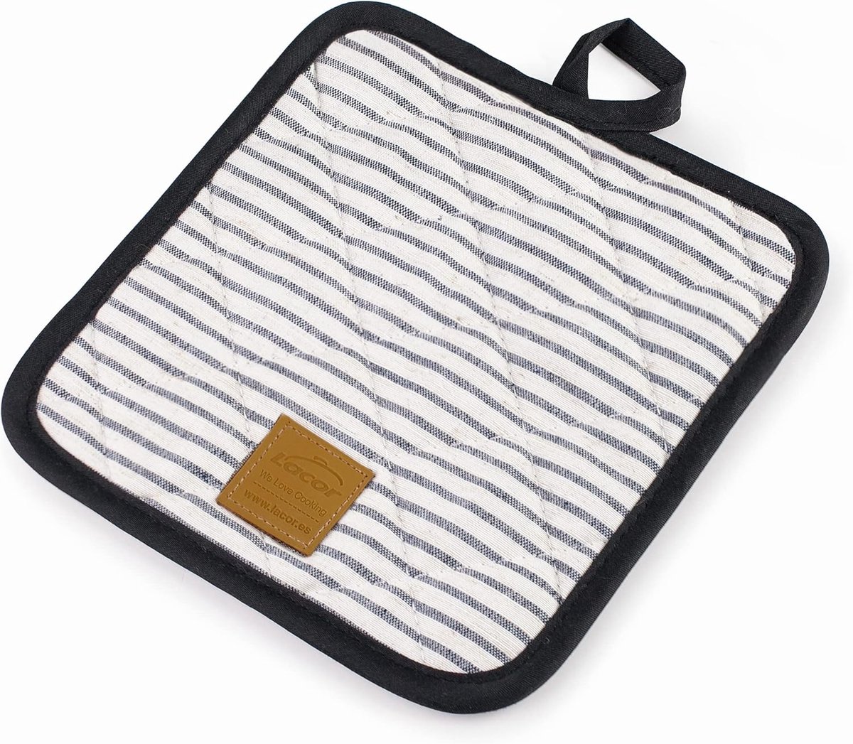 Hittebestendige Ovenwant voor Kookgerei - 20 x 20 cm, Wit en Blauw met Strepen