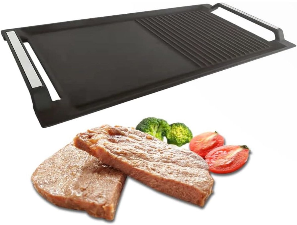 Grillplaat Inductie - Bakplaat - Gietijzer - Zwart