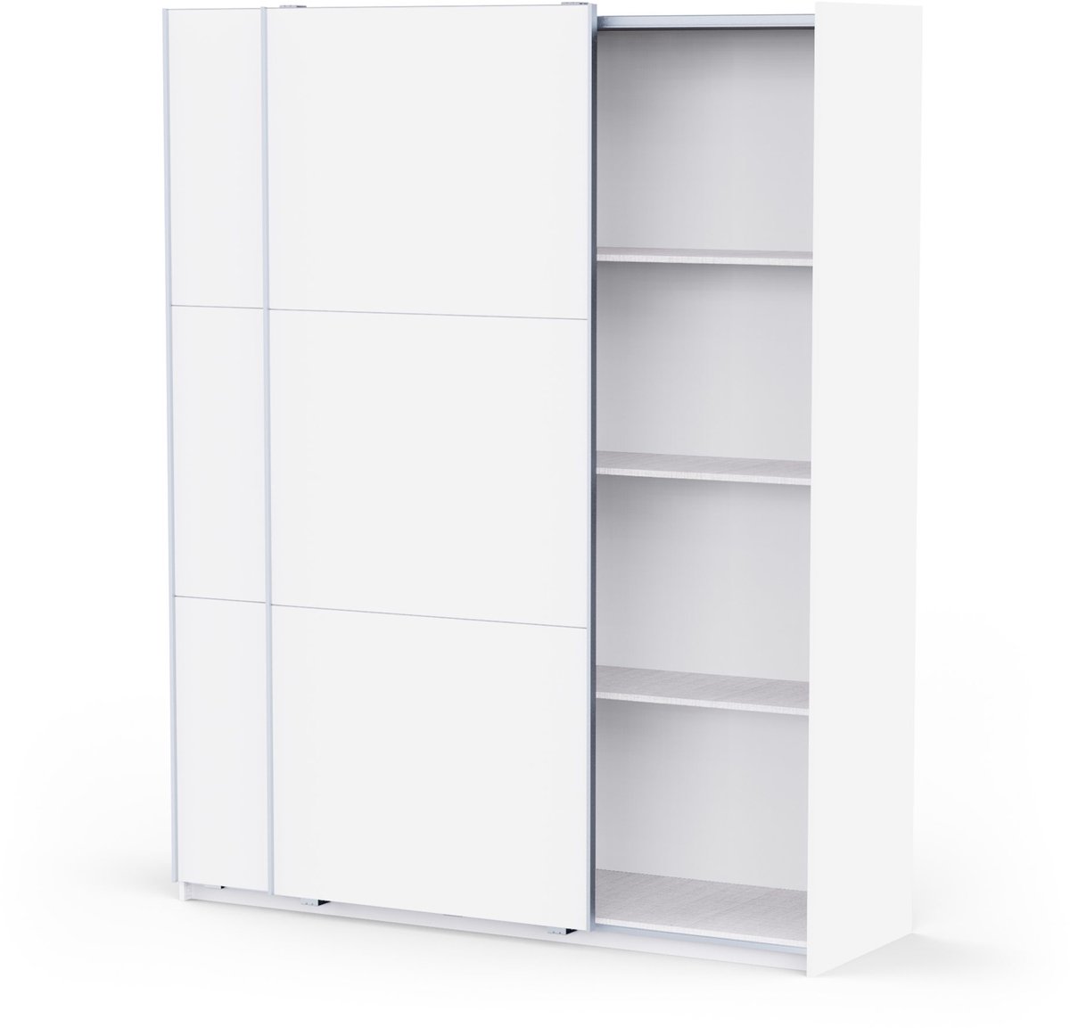 CBA - Kledingkast met schuifdeuren 180x224 cm "Alhambra" witte melamine