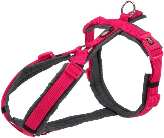 Trixie Hondentuig Premium Trekking Fuchsia / Grijs