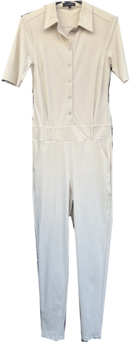 Mi Piace RC202275 - Travelstof Jumpsuit - maten: XS , S , M , L , XL , XXL - kleuren: Kit