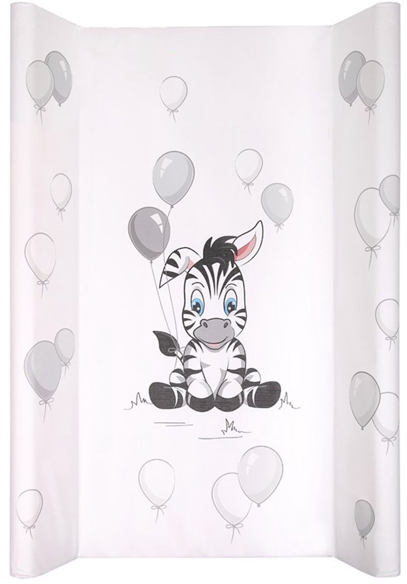 NEW BABY - Aankleedkussen - zebraprint wit 50x80cm waterdicht plastic - verschoonmatje - aankleedmat - ledikantkussen - aankleedtafel - babykussen