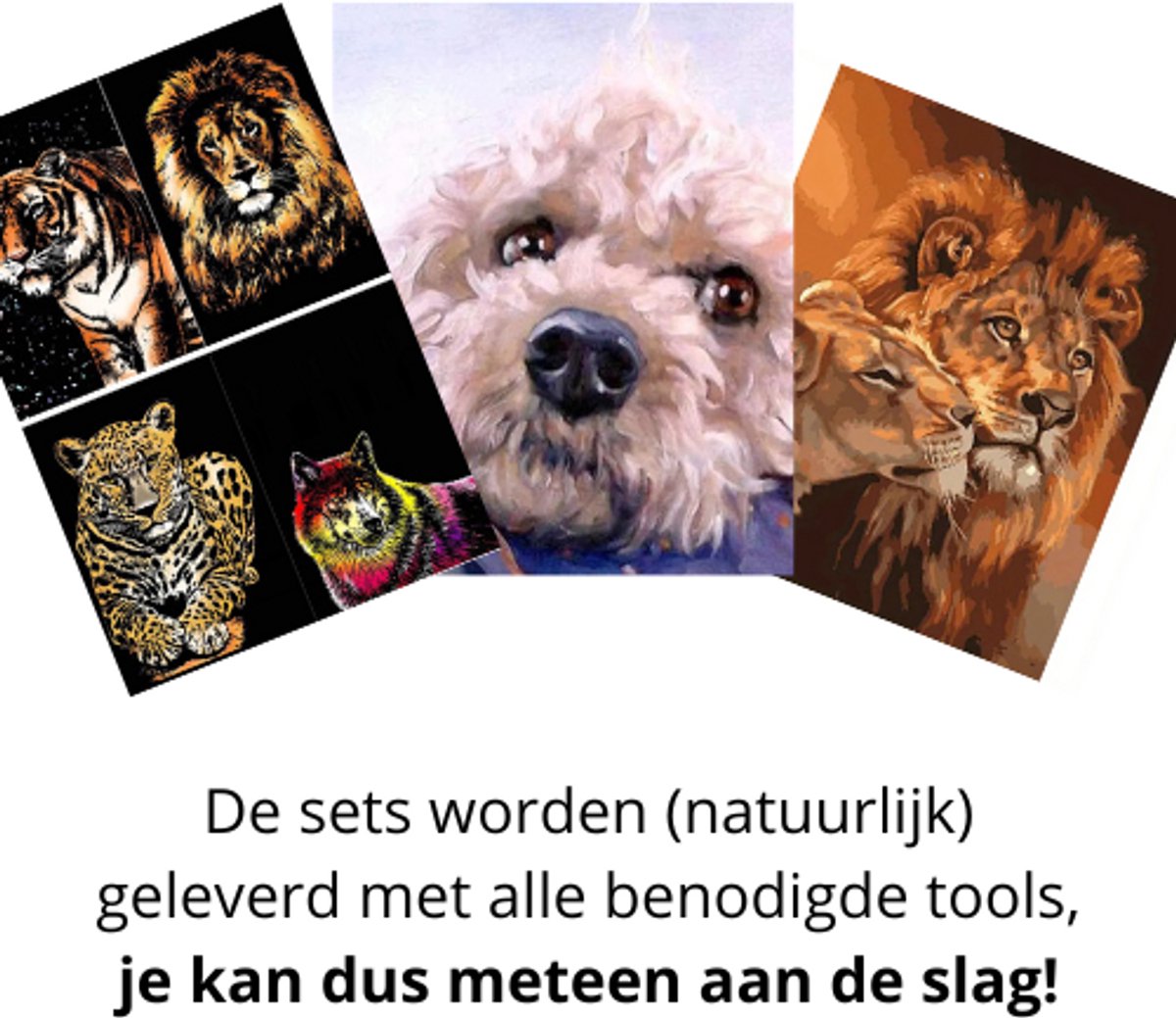 Hobbypakket XXL | Diamond Painting + Scratch Art + Schilderen op nummer incl. alle benodigde tools — afbeelding 2