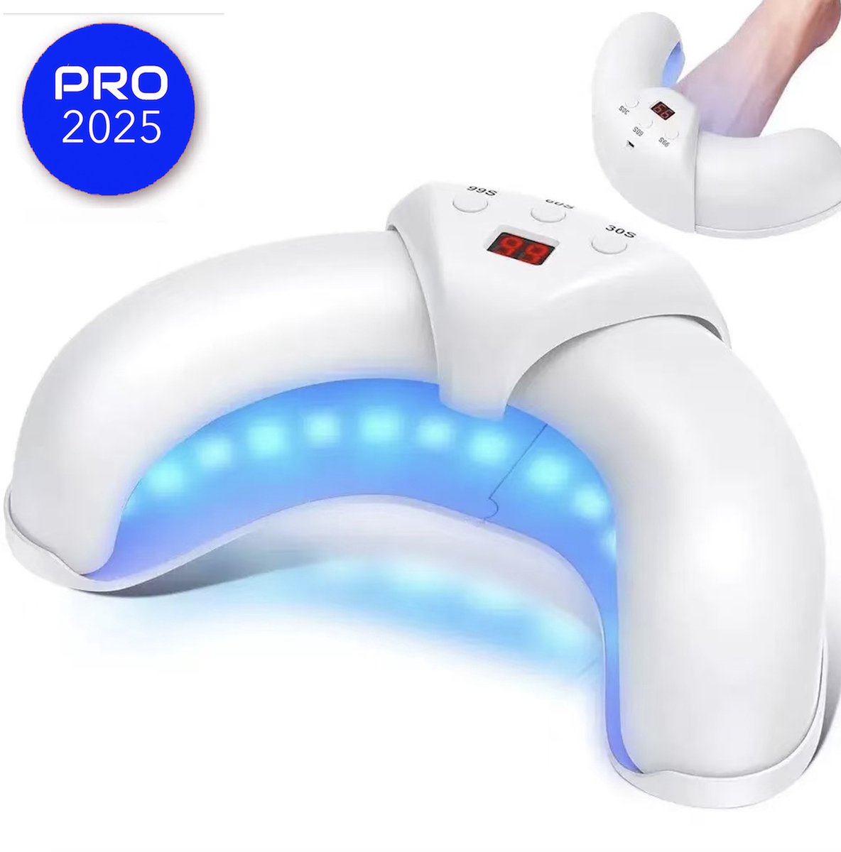 Nagel Laserapparaat -Noraclear 3-in-1 Nagelverzorgingsapparaat – Norada Device - Revuna - Podnox Apparaat – Blauw Licht Technologie voor Gezonde en Verzorgde Nagels