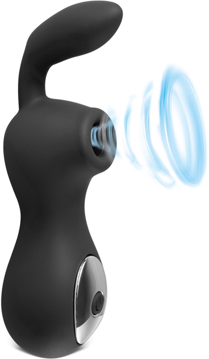 Luxe Clitorale Vibrator met Zuigfunctie – Zwart – Stimuleert Dubbel met Power & Precisie