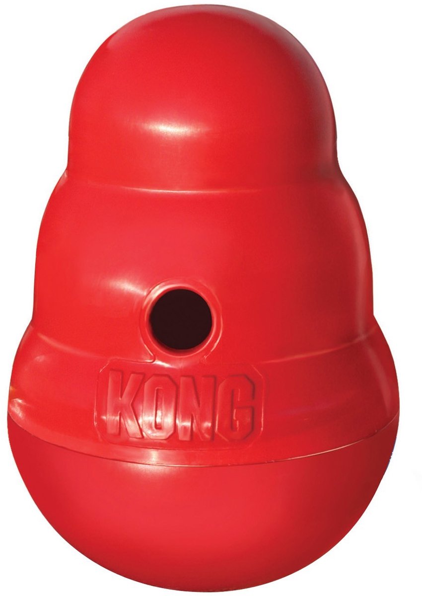 Bol.com Kong Snack Dispenser Wobbler - Speelgoed Hond - maat S - 15 cm - Rood aanbieding