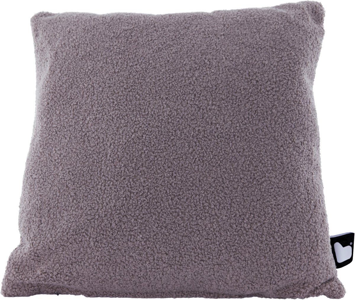 Extreme Lounging - b-cushion teddy - lounge- en sierkussen - voor binnen - zachte teddy stof - 43x43cm - Heather