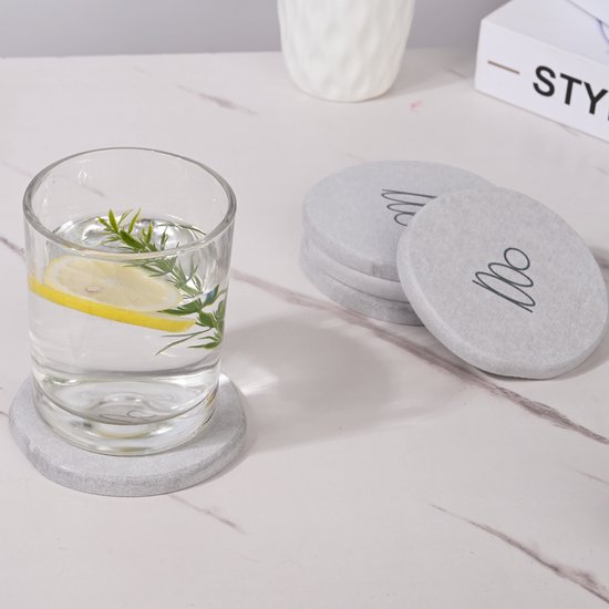 Sous-verres Nagosho - Diatomite japonaise - Set de Sous-verres - Absorption naturelle - Design - Sous-verres pour Sous-verres - Résistant à la chaleur