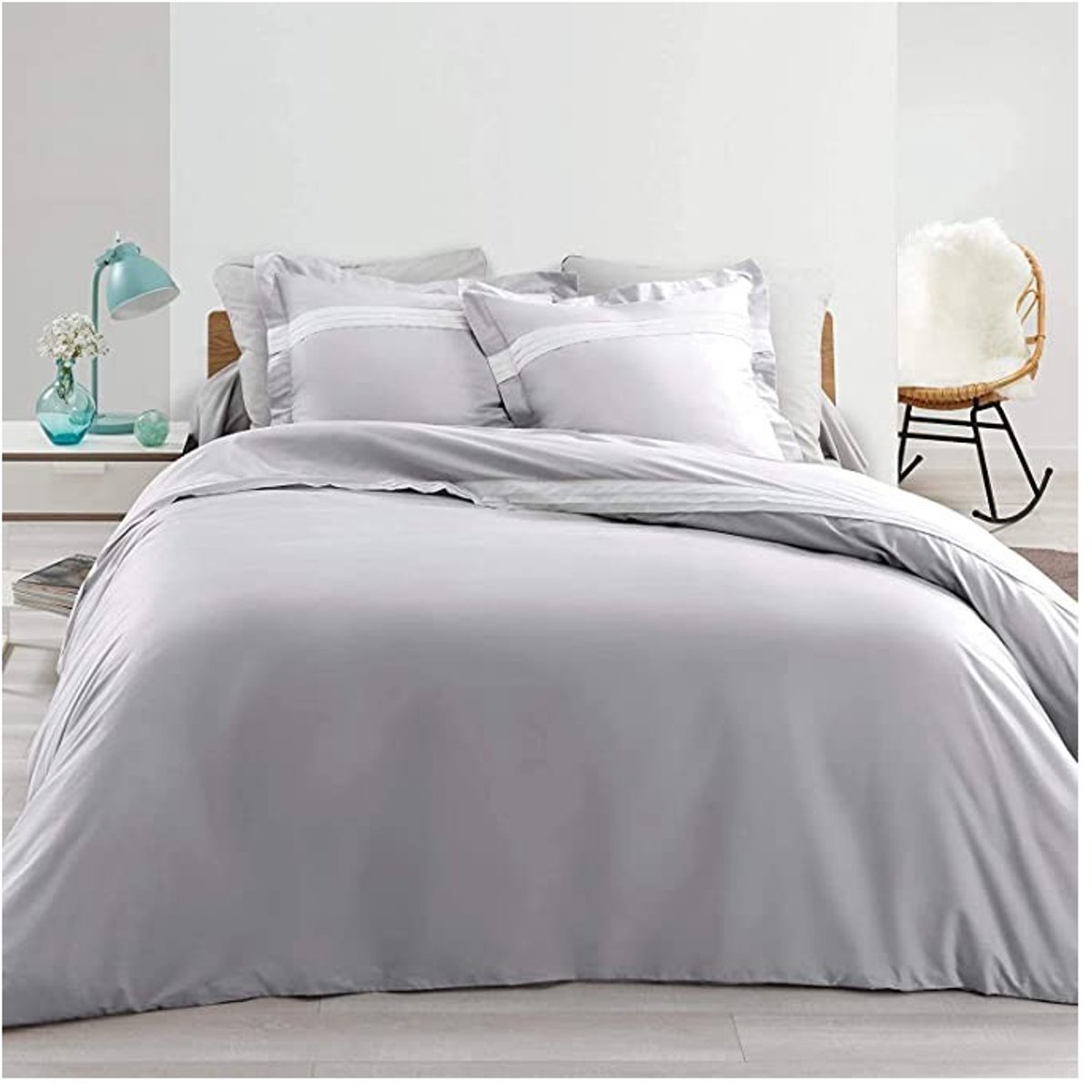Percale dekbedovertrek - Astoria Grey