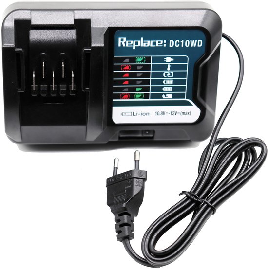Geschikt voor DC10WD DC10SB DC10WC 12V 10,8V lader, compatibel met Makita 12V accu BL1021B BL1041B BL1015 BL1016 197396-9 BL1040B BL1040 197406-2 van Cellonic — afbeelding 5