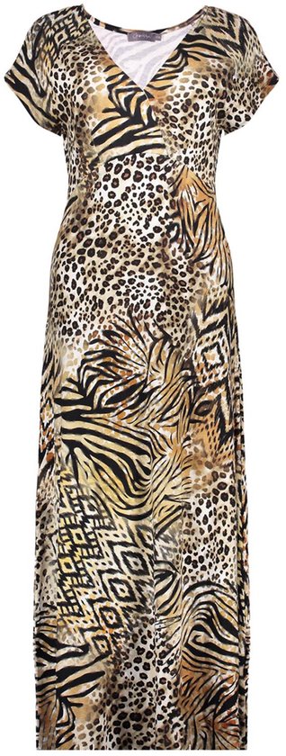 Geisha Jurk Jane Midi Jurk Met V Hals En Print 57364 60 000775