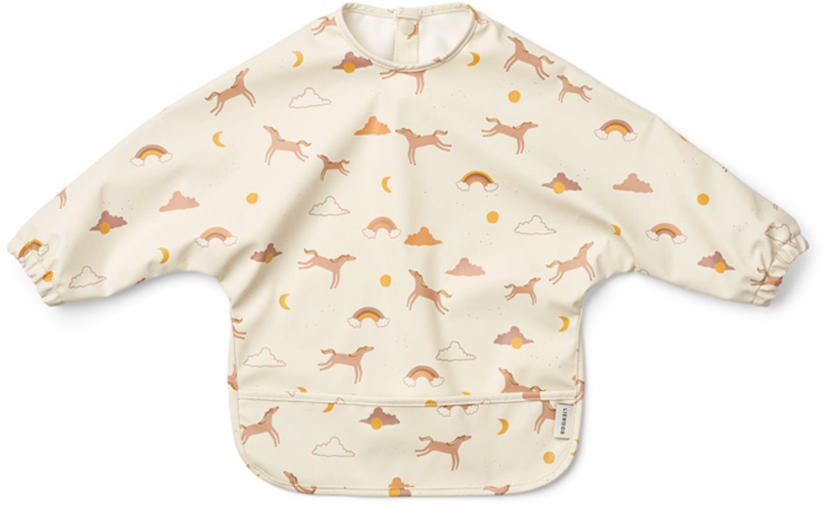 Liewood Merle Printed Cape Bib Dream / Ecru
