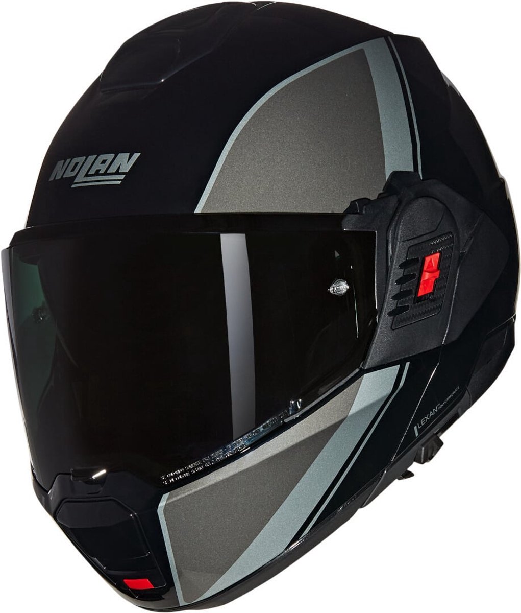 Nolan N120-1 Verniciatura Speciale 341 Zwart Grijs Zilver Glossy Systeemhelm - Maat XL - Helm