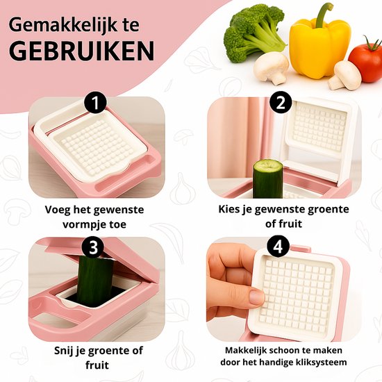 Groentesnijder Multifunctioneel - Mandoline - 15-delig - Opvangbak - Uiensnijder - Rasp - Spiraalsnijder - BPA Vrij - Vivid Green Groentesnijder Multifunctioneel - Mandoline - 15-delig - Opvangbak - Uiensnijder - Rasp - Spiraalsnijder - BPA Vrij - Vivid Green