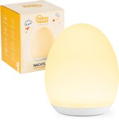HAPPY NEEDS® Nachtlampje - Bedlampje baby & kinderen - incl. E-book Slaapgids - Dimbaar - USB Oplaadbaar - Wit warm licht - 8 RGB kleuren - Geschikt voor alle leeftijden - Babykamer en slaapkamer - Leeslampje