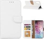 Ntech Samsung Galaxy Note 10 Portemonnee / Booktype hoesje - Wit