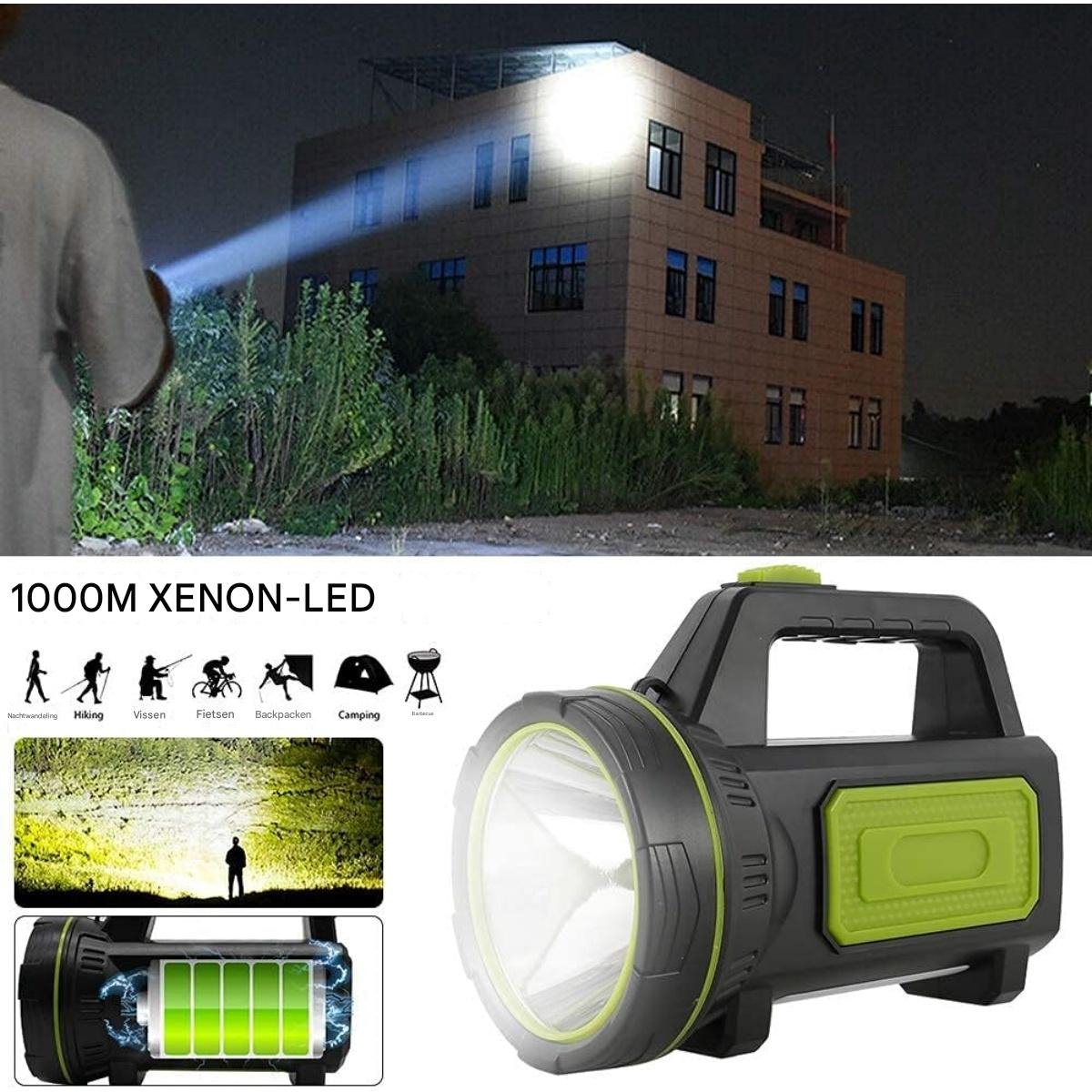 Ultra krachtige USB oplaadbare LED-zaklamp - 135.000 lumen - 6000mAh - met zijlicht - hoog vermogen - waterdichte zaklamp - geschikt voor noodgevallen wandelen, kamperen en jagen — cadeau in Sport & Outdoor - foto 3