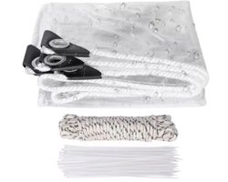 Transparant PVC-zeildoek - Waterdicht - Met oogjes - Weerbestendig - Zeil voor tuinmeubels of veranda - 200x300cm