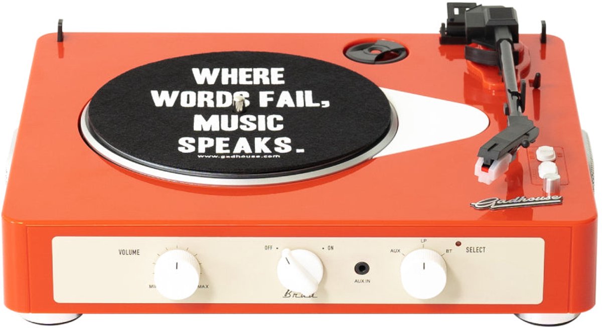 Gadhouse Brad Retro MK ll - Platenspeler - Mandarijn