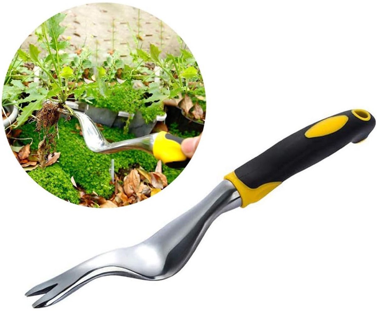 Tuingereedschap - Handmatige tuinwieder - Handmatige wieder - Wortelverwijderaar - Geel
