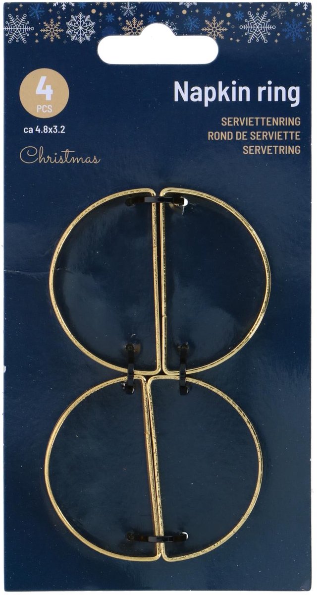 alpina Servetten Ring Gold 4Pcs - 4 Stuks