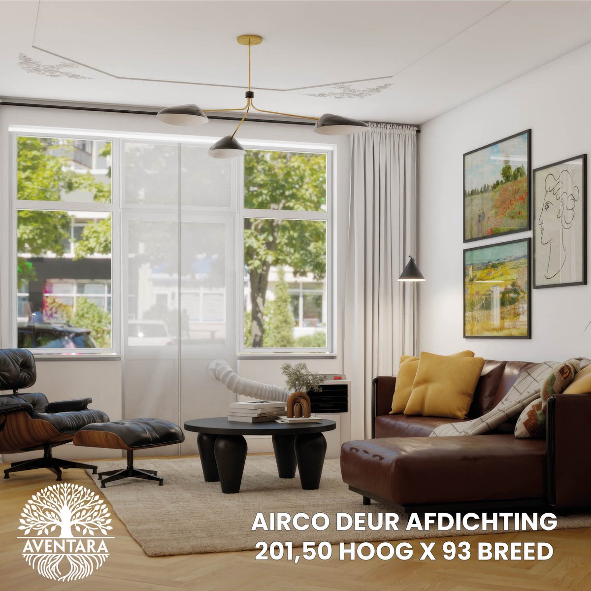Airco Deur Afdichting – 201,5 x 93 cm – Geschikt voor Standaard Deuren – Deurafdichting Slang Afsluiten – Airco Deur Afdichtkit Schuifdeur of Openslaande Deur – Airco Deurafdichtingskit