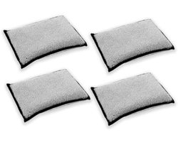 Allecto Plus - Scrub Pad 4 stuks voor auto interieur reiniging - wasbaar - microvezel - autoverzorging
