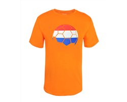 Oranje Heren Crack print T-Shirt - Nederlands Elftal Voetbal T-Shirt met korte mouwen - Holland - Nederland – EK-WK-Olympische Spelen Maat L