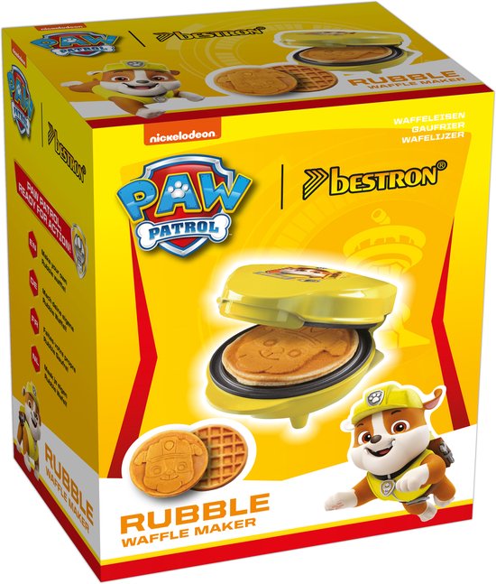 Bestron Wafelijzer - APP500RHY - 550W - Paw Patrol mini wafel - Rubble - Geel van Bestron — afbeelding 3