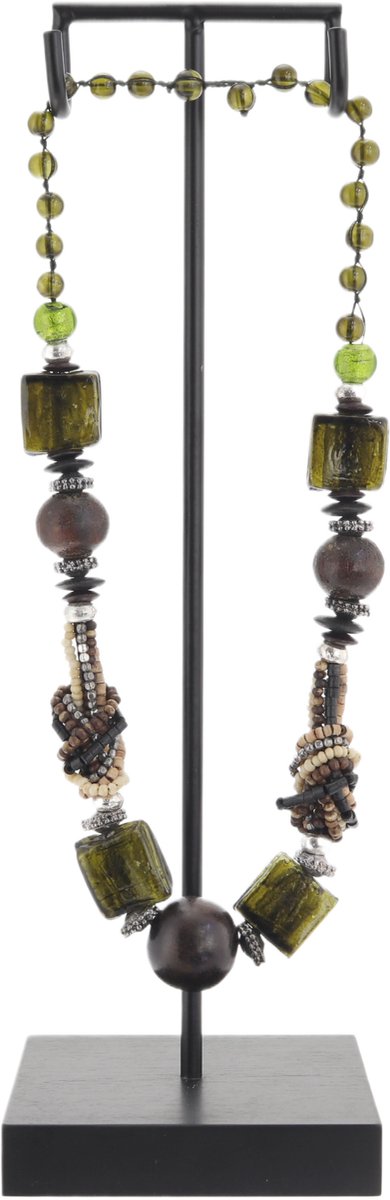 Behave Atelier Noir - Decoratieve Ketting Standaard - Incl. Handgemaakte Ketting - Luxe Woondecoratie - Boho Ibiza/Balinese stijl - 30 cm