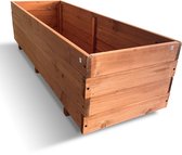 IvoQ Houten Plantenbak – 120x40x32 cm – Massief FSC Hout – Weerbestendig – Voor Terras, Tuin of Balkon