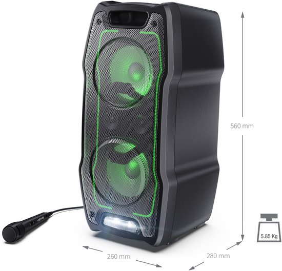 Sharp PS-931 XPARTY Sing Partyspeaker - 180W - Microfoon - bluetooth — afbeelding 4