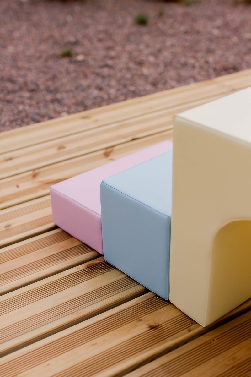 IGLU - Soft Play - Multifunctionele foam speelset - Creativity - pastel kleuren - foam blokken Soft Play met glijbaan — cadeau in Spellen & Speelgoed - foto 2