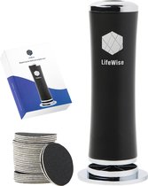 LifeWise Elektrische Eeltverwijderaar - 60 Vervangbare Schuurpads - Hygiënisch - Netstroom Adapter - Voetvijl - Zwart