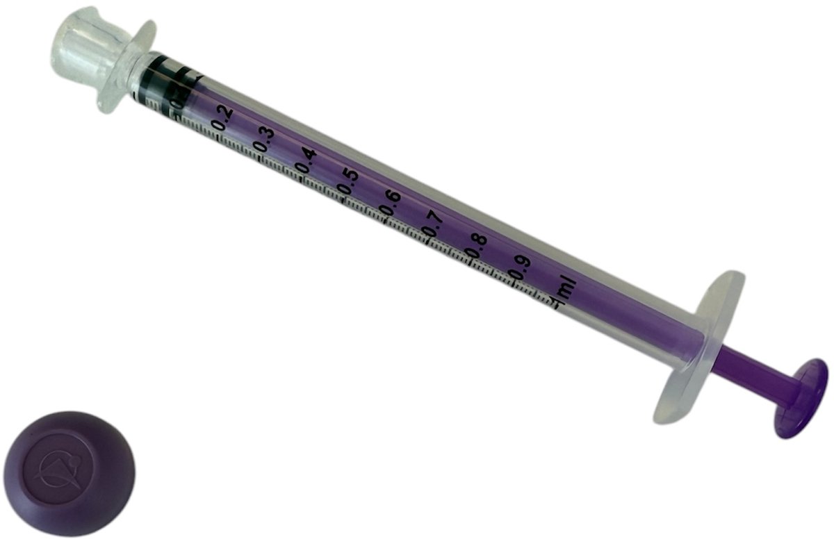 Voedingsspuit 1 ml met dop steriel - 25 stuks