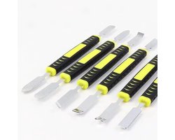 6 STUKS Metalen koevoet -Dual-Ends Kleine Metalen Spudger Wrik Opening Reparatie Gereedschapsset, Reparatie Gereedschapsset voor Tablet, Horloge, Digitaal Huishoudelijk Apparaat-horloge demontage gereedschap