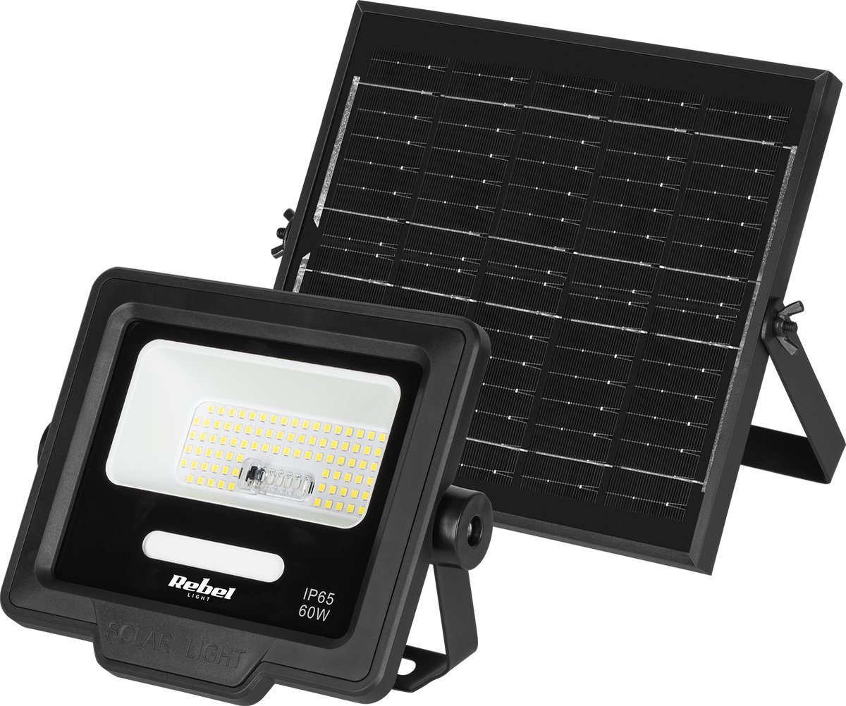 Solar LED Schijnwerper – Dimbaar, Timer, Dag/Nacht Sensor & Handmatige Bediening