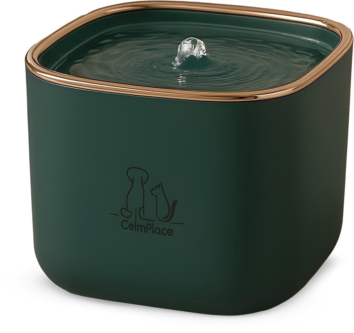 CallmPlace Drinkfontein - Waterfontein voor katten en kleine honden - 3 liter - fluisterstil MET filter - huisdier - Kleur groen