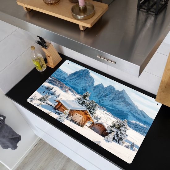 KitchenYeah® Protection plaque induction 90x52 cm - Paysage - Hiver - Neige - Protege plaque de cuisson - Couvre plaque induction - Protecteur d'induction - Cuisine