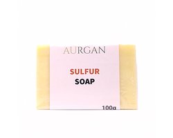 Aurgan Sulphur Soap – Zwavelzeep - 100 gram - Lichaamszeep tegen acne - Zijdezacht zeep