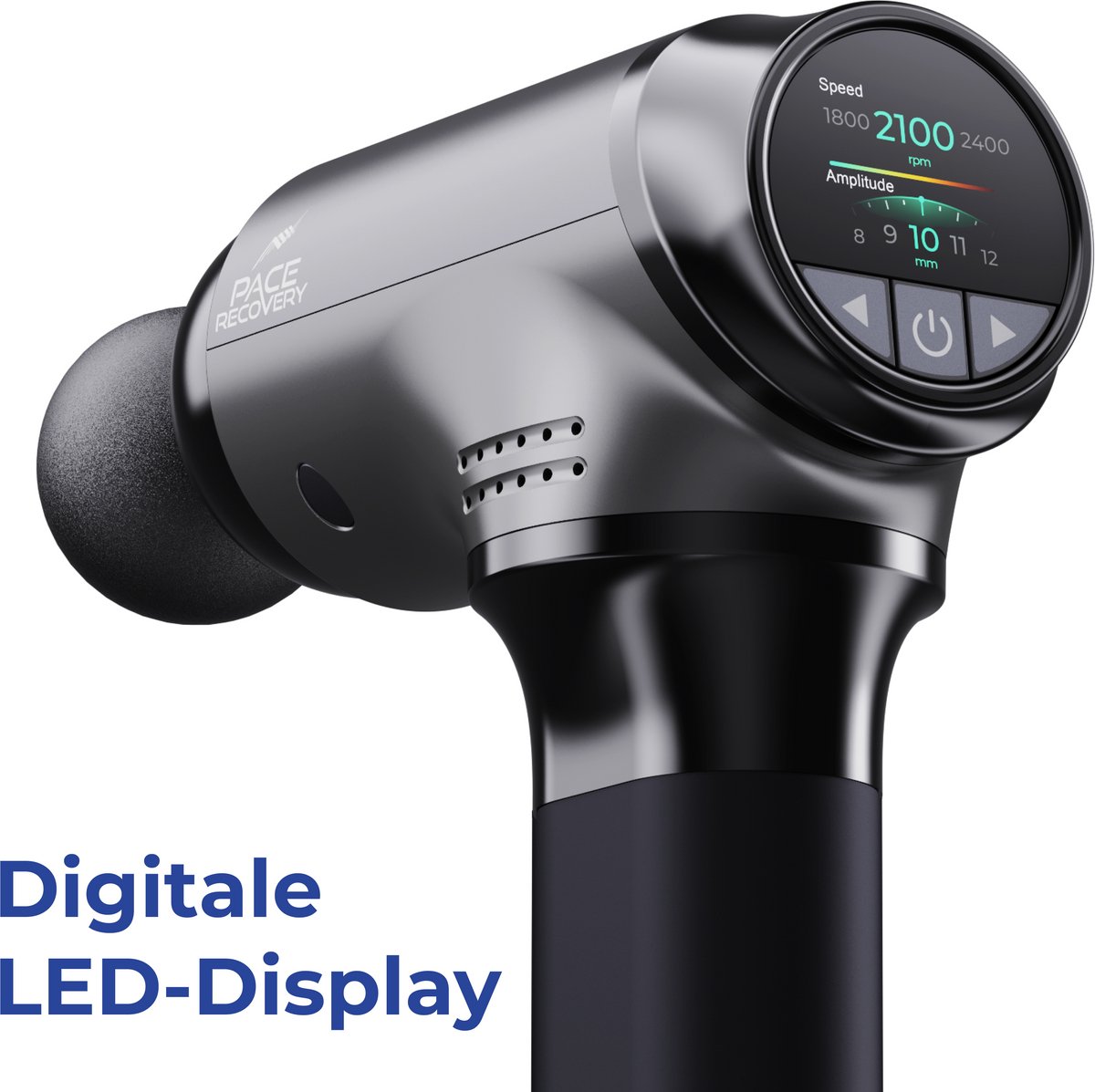 Pace Recovery Massage Gun Elite 1 - Professioneel Massage Gun Met Verstelbare Massagediepte 8mm tot 12mm - Krachtig Massage Apparaat - Percussie- en Vibratie therapie Voor Sneller Spierherstel — cadeau in Sport & Outdoor - foto 8