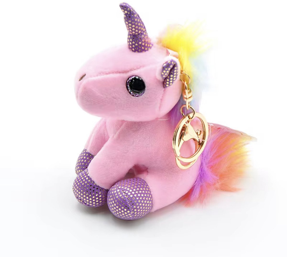 Creasowl® - Kawaii Pluche Eenhoorn - Sleutelhanger - Roze 12 cm – Schattige Unicorn Keychain – Sleutelhanger voor Kids, Cadeau voor Eenhoorn Liefhebbers, Kleurige Pluche Sleutelhanger, Perfect als Sieraad, Decoratie en Geschenk